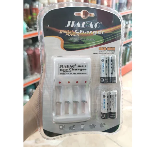شارژر جیابائو مدل JB-212 کدAB402 به همراه باتری قلمی