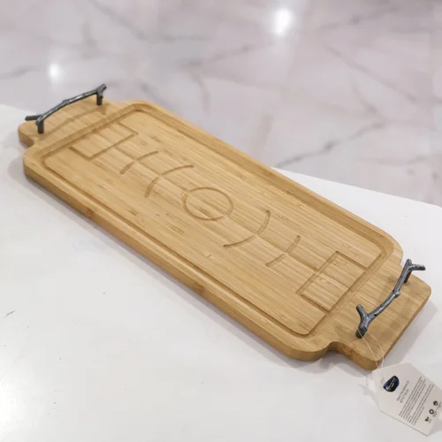 سینی رولت خوری بامبو دسته نقره ای از. برند پریما جرمنی