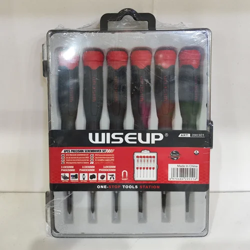 پیچ گوشتی ساعتی 6 عددی وایساپ WISEUP مدل ART:090301
