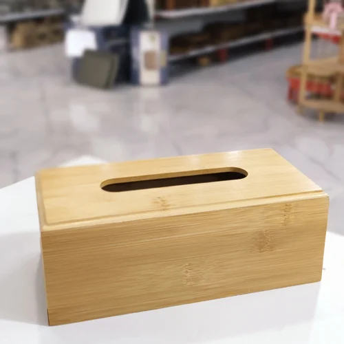 جا دستمالی چوبی بامبو ساده وارداتی