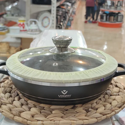 تابه دو دسته سایز 26 چدن بدنه داخلی پوشش گرانیت مدل Sp