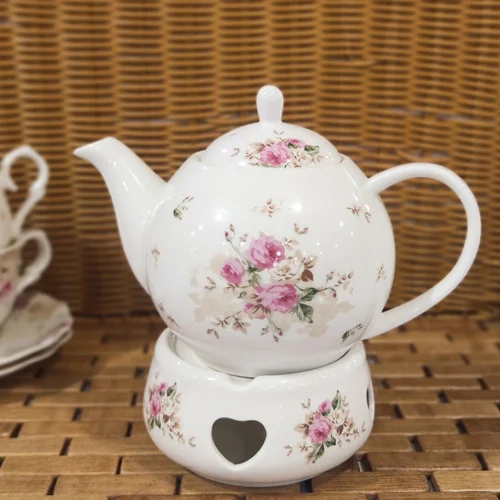 قوری وارمر چینی سولکاسا گلدار صورتی solecasa