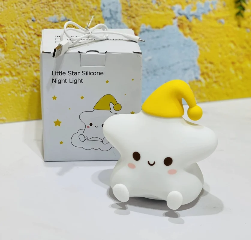 چراغ خواب شارژی سیلیکونی طرح ستاره