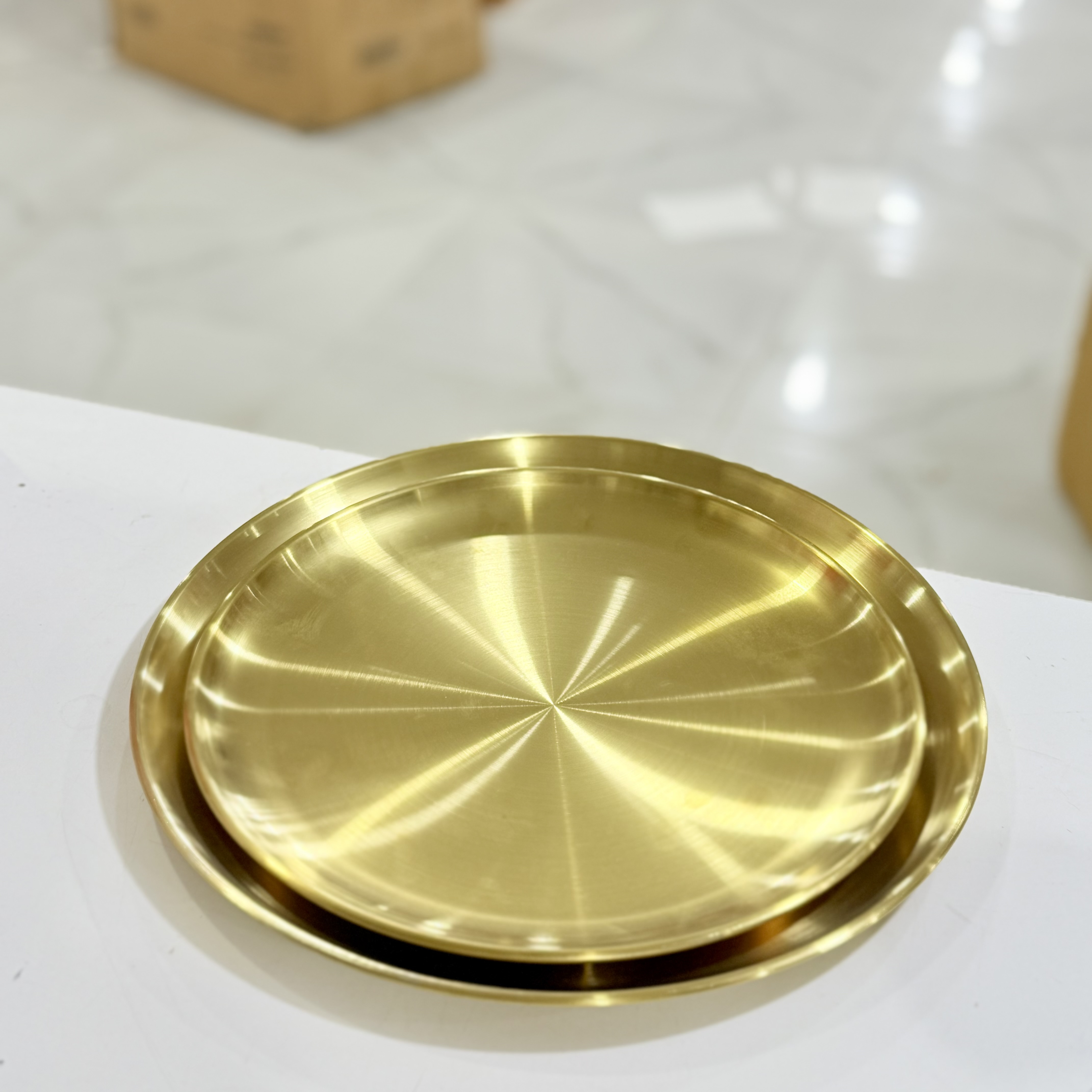 دیس بشقاب طلایی جنس استیل