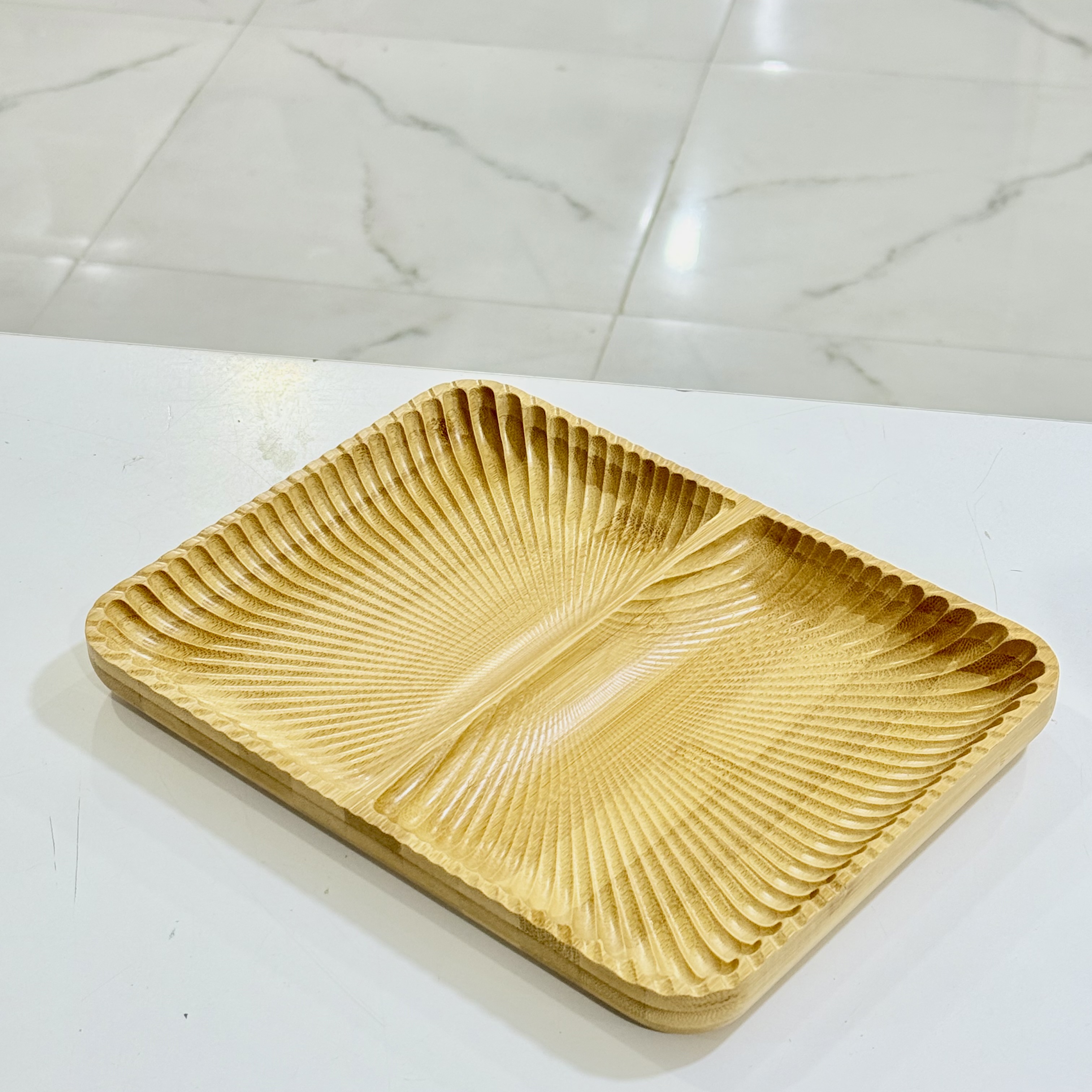 تقسیم شیار دار بامبو سینی چوبی