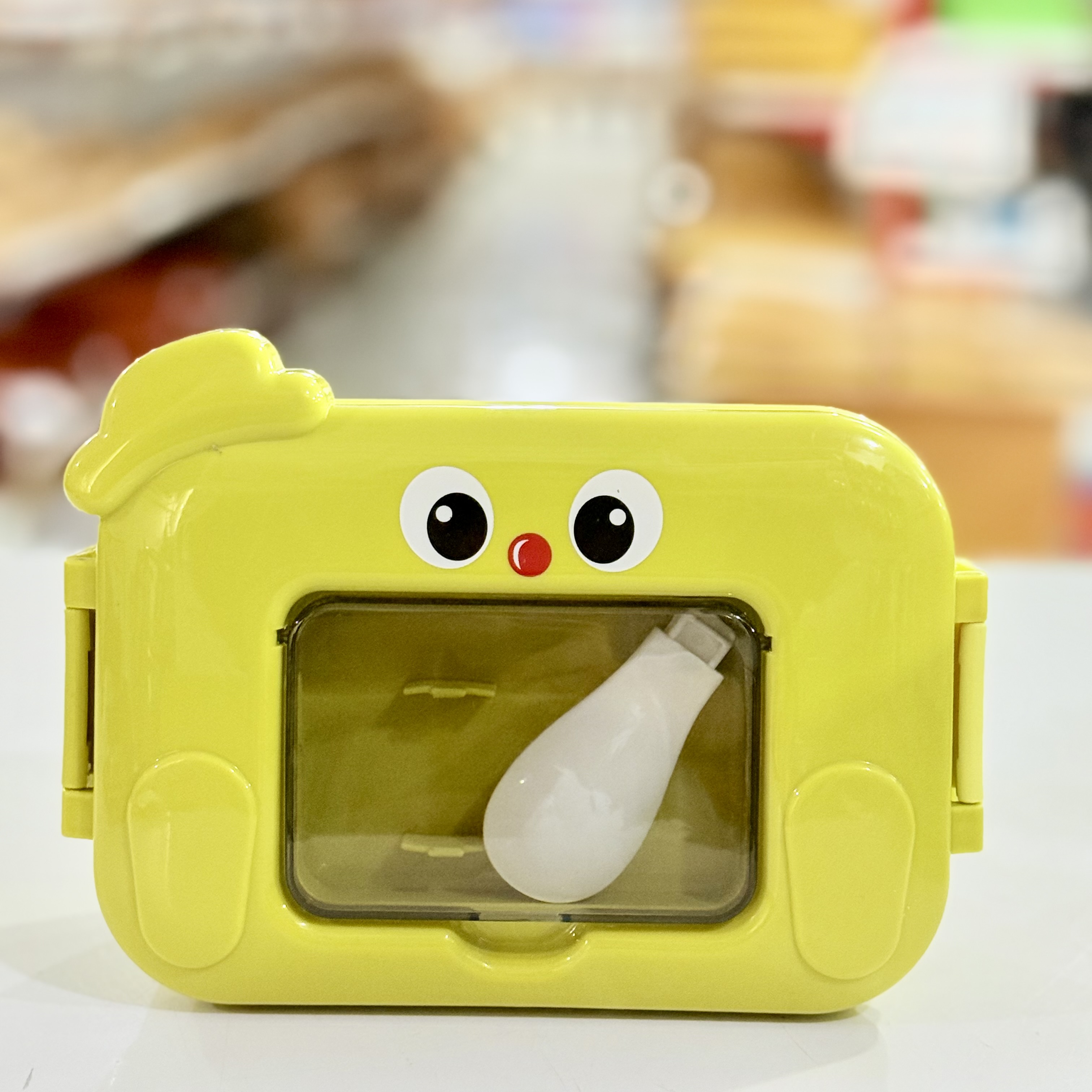 ظرف غذای چشم دار مدل چنار به همراه قاشق تاشو